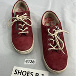 Womans Born Fashion Sneakers 6.5 M Maroon Lace Up Zip Accent Red Photo 0
