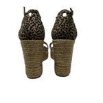 Stuart Weitzman  Floria Wedge Platform Espadrille Sandals Leopard Print‎ US 8.5 Photo 6