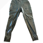 Spanx  Women's Black Leather Like Jogger‎ Pants XL TG Photo 0