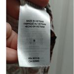 Lucky Brand Size Small Top Paisley Flutter Cap Sleeve Mixed Media Split Tie Neck Photo 5