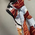 Floral Dress Long‎ Sleeve Scoop Neck Elaborate Pattern Print Sheath Leafy Women Pink Size XXS Photo 9