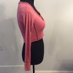 Urban Outfitters  Ribbed Long Sleeve Cropped Top Medium M Dark pink Photo 1