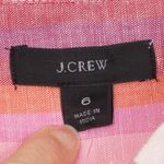 J.Crew  Womens Classic Linen Button Down Boy Shirt Rainbow Stripe Size 6 NWT Photo 3