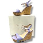 Anthropologie NWT Women’s Lavender Cork Platform Wedge Strappy Sandals Size 10 Photo 5