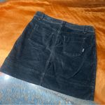 Patagonia Corduroy Organic cotton mini Skirt sz 8 forge gray belt loops pocket Photo 1
