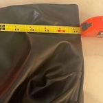 Milumia Women's Size XL Rouched Elegant Black Faux Leather Skirt NWT Photo 7