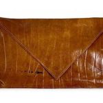 Mustard Flat Envelope Clutch Brown Photo 0