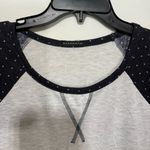 Staccato  Navy and Gray Raglan Tee, Stars on Sleeves Size L Photo 3