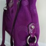 Coach  Ashley Dotted Op Art Purple Satchel /Shoulder Bag Photo 11