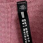 Lord and Taylor NWT  Mauve Waffle Knit Cold Shoulder Oversized Top Size Large Photo 5