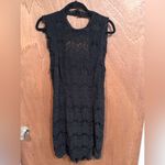 Free People Lace Daydream Bodycon Slip Dress Black size L Photo 4