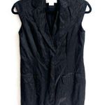 Michael Kors long satin button down collared vest black… Photo 0