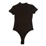 Popular 21  Bodysuit Black Knit Top Crew Neck Women's Small Short Sleeve NEW Photo 8