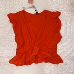 Fancyinn Orange Deep V Neck Crop Top Photo 4