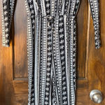 Joe B Black and White Patterned Women's jumpsuit Photo 0