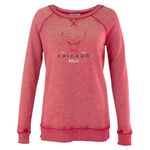 Nba Chicago Bulls Women's Burnout Crew Neck Retro Logo Sweatshirt in Red, XL Photo 1