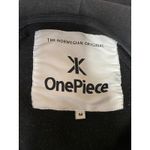 One Piece  College 48 Black Hooded Long Sleeve Overall Bodysuit Romper Jumpsuit M Photo 2