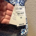 Lands' End New Lands’ End Women’s Tankini Top Blue White Size 12 NWT Photo 5