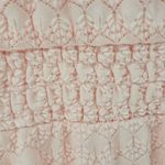 Perceptions Womens Lace Dress L Pink A Line Smocked Waist V Neck Short Sleeves Photo 5