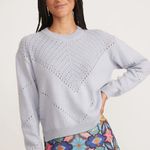 Marine layer  Olivia Sweater Crewneck Relaxed Fit Light Grey Heather Size Small Photo 0