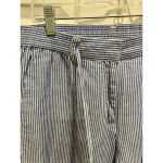 Talbots Blue Striped Linen Blend the Easy Drawstring Pant Women’s Size 6 Photo 4