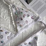 None White lace bikini Swarovski crystals wedding bachelorette FIRM Photo 8