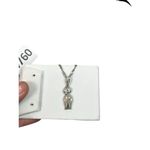 Boy charm necklace pendant 925 marking boy with overalls Silver Photo 4