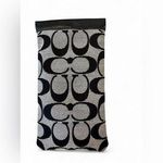 Coach  black and grey LOGO EYEGLASS SUNGLASS CASE pouch snap closure CASE ONLY Photo 1