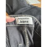 Reformation  Lexi High Rise Wide Leg Button Fly Jean Washed Black Size‎ 27 Photo 9