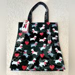 Black Tote Bag with Scottie Dog Print Photo 1