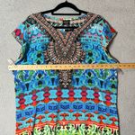 Sakkas Cover Up Womens OS Blue Multi Color V Neck Beach Dress Rhinestones NEW Size undefined Photo 3