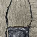 Vintage Viola Castellani Woven Slim Shoulder Bag Purse Black Photo 0