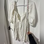 Abercrombie & Fitch NWT  Emerson Linen Blend off the shoulder white mini dress MP Photo 7