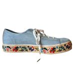 Keds Anthropologie Rifle Paper Co Rosalie Blue Embroidered Floral Sneakers 8.5 Photo 5