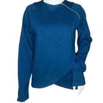 Hadley by Smartpak Sweatshirt Women Small Asymmetrical Pullover Plush Equestrian Blue Photo 0