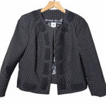 CAbi Polka Dot Jacket Black White Stretch 3/4 Sleeve Jacket Blazer Size 8 Photo 0