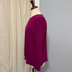 Lands' End  Plus Women Purple Shaped Fit Long Sleeve‎ Round Neck Tee Size 1X Photo 3