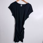 Aritzia NWOT Wilfred Lune Black Wrap Side Tie Mini Dress 2XL Double-Layer Body Photo 2