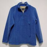 Lands' End Blue Teddy Half Zip Pullover Jacket Photo 0