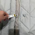 Vtg Saxton Hall Women's Quilted Puffer Coat Medium Gray Hooded Jacket Made Korea Photo 7