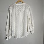 Torrid  Cotton Clip Dot Lace Trim Long Sleeve Top White 1 1X 14 16 #E85746 Photo 1
