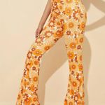 SheIn PETITE Floral Print High Waist Flare Leg Pants Photo 0