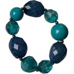 Blue and Teal Beaded Stretchy Fashion Statement Bracelets Photo 1