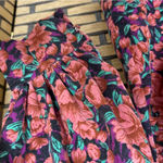 Fate Bohme Floral Button Down Ruched‎ Dress Size Large Black Photo 6