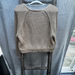Free People  Tan Cropped Sweater Size Small Photo 3