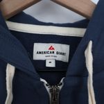 American Giant Women's Midweight Full Zip Spell Bound Made In USA Size M Blue Size M Photo 3
