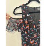 Sam Edelman Black A-line Floral Embroidered Mesh Midi Dress SIZE 4 NWT 2029 Photo 4