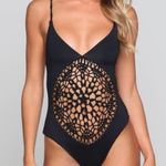frankie's bikinis Frankie's Poppy Black One Piece Bathing Suit NWT Photo 5