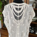 Evelyn K for Anthropologie Cream Crochet Kimono Cover Up Size undefined Photo 3