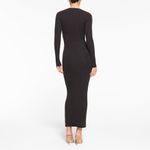 SKIMS Fits Everybody crew Neck long sleeve Dress, BLACK, X-Small, $88 Photo 1